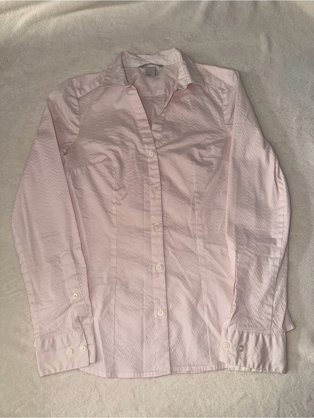 H&M Pink Striped Button Down Shirt Women’s Size 4